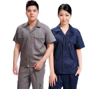 全棉餐飲短袖夏材料季行業工作服套裝